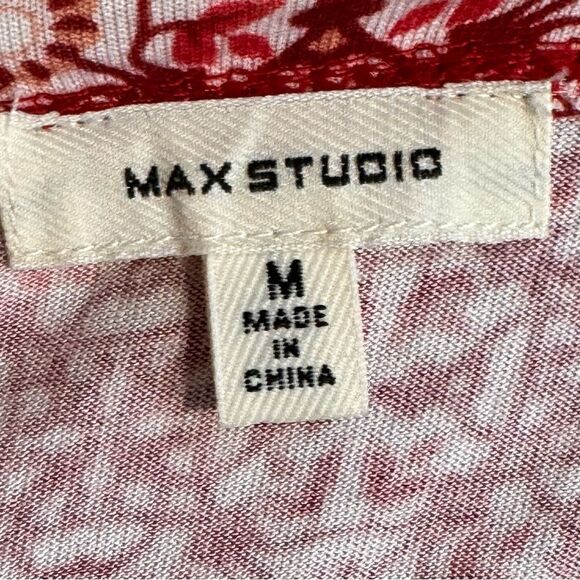 Max Studio Geometric Print Flowy Soft Rollover Waist Stretchy Maxi Skirt. Medium - Picture 8 of 11